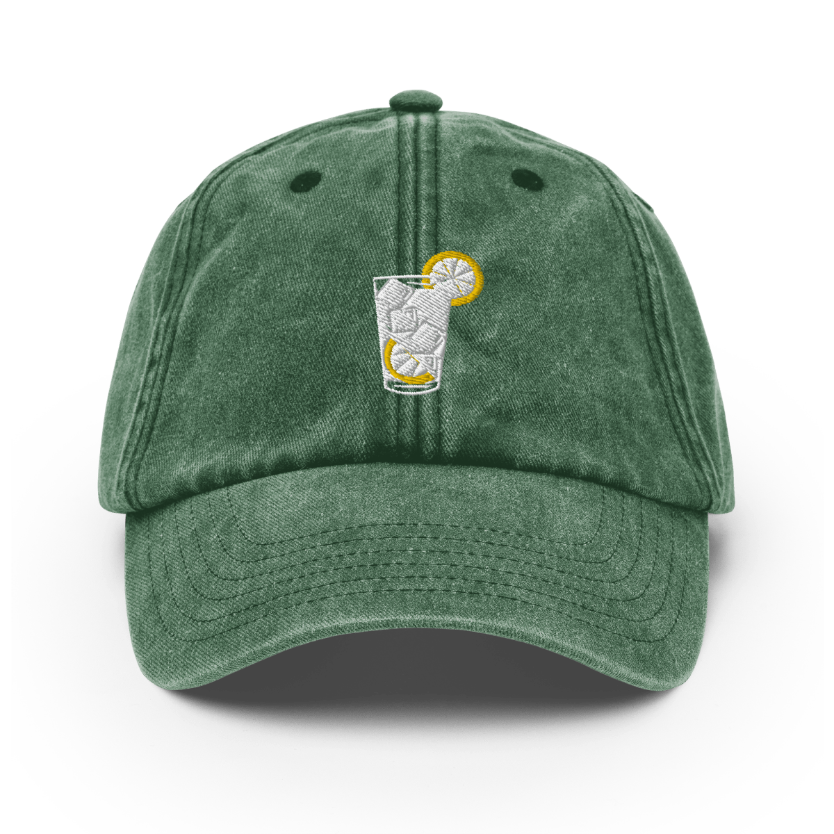 The Gin & Tonic Glass Vintage Hat - Vintage Bottle Green