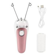 Elektrisk hårborttagare, Elektrisk trådning Epilator Fysisk trimmer Hårborttagare för ansiktsarm Benanvändning Tar bort ansikte, läpp, haka, kinder(Rose)