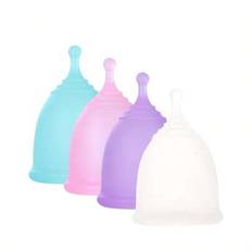 1 st menstruationskopp i silikon, läckagesäker vårdkopp för kvinnor, återanvändbart alternativ till sanitetsbindor - Multifärgad (Multi-size)