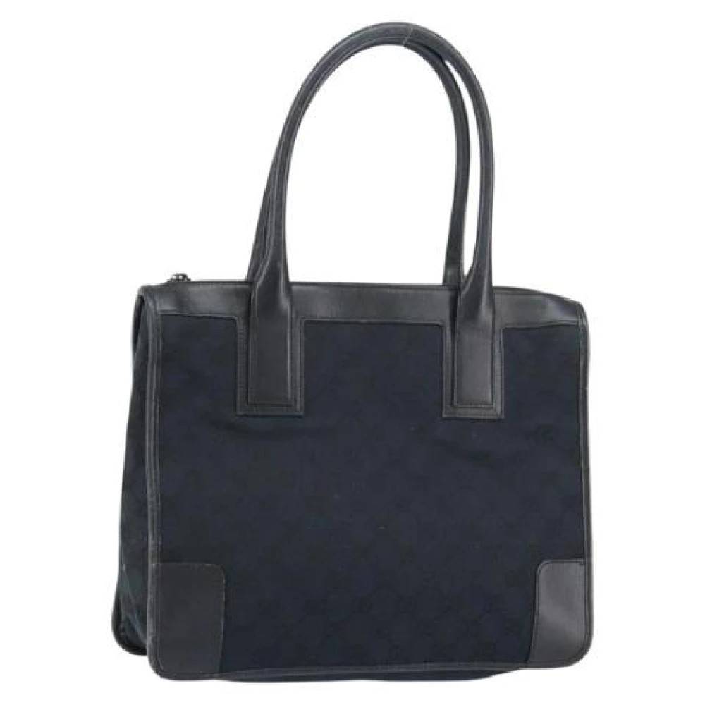 Gucci Vintage Pre-owned Canvas Håndtaske - Vintage - Dame - Sort - ONE SIZE - Tyl