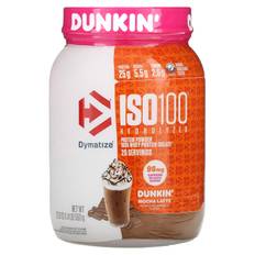 Dymatize, ISO100 hydrolyzed, 100% whey protein isolate, Dunkin Mocha Latte, 650g (1.4lb)