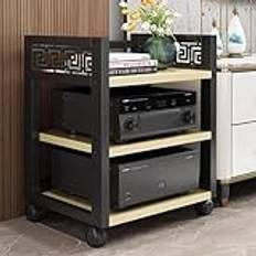 Stereo Skåp AV Komponent Media Stativ MultiTier Ljudställ Rullande Ljudtorn Golv Ljudskåp CD-spelare Stativ Justerbar Hörnhylla Hifi Rack