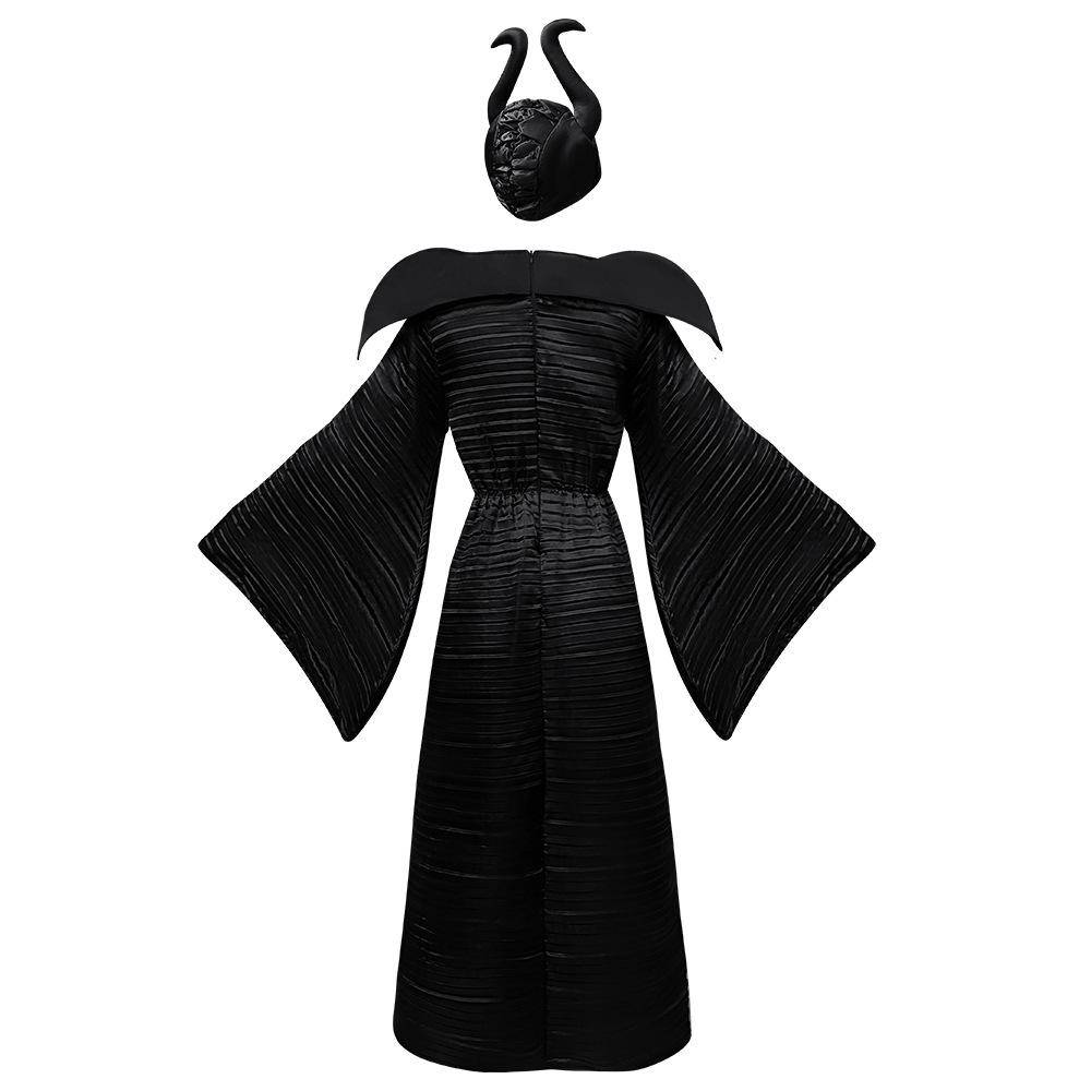 Halloween Maleficent H witch Kostym Mörk H witch Cosplay Kostym Cosplay Scenuppträdande Kostym cm black