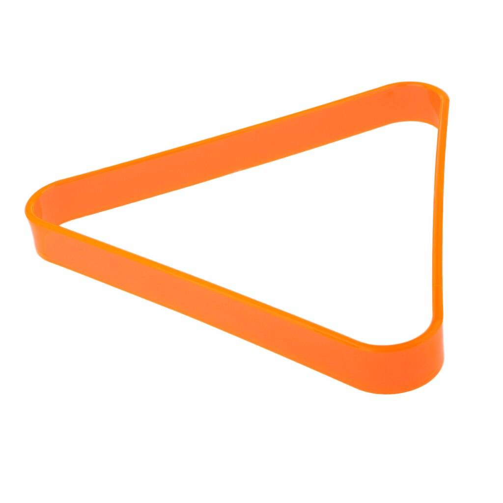 Slitstark topp biljardbord plast triangel rack biljard tillbehör passar 8 bollar 4 färger (orange, lila, grön, röd)