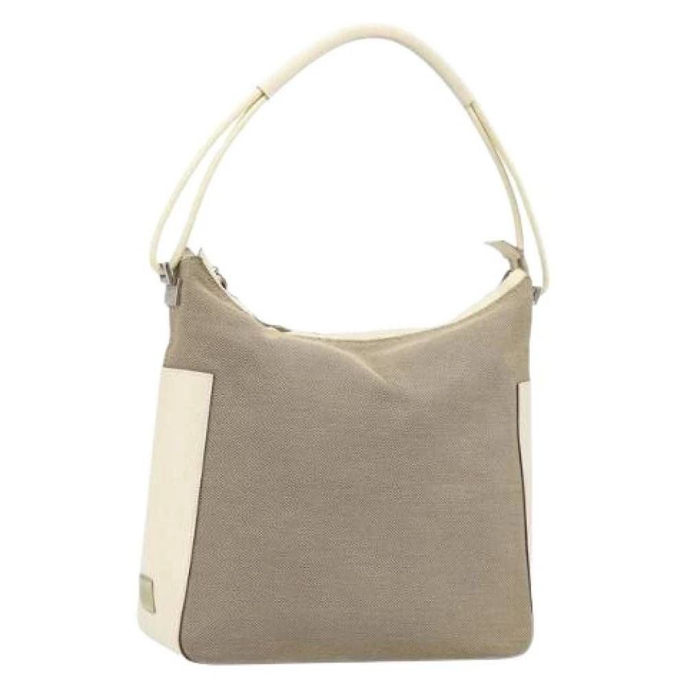 Gucci Vintage Pre-owned Vintage Canvas Skuldertaske - Vintage - Dame - Beige - ONE SIZE - Uld