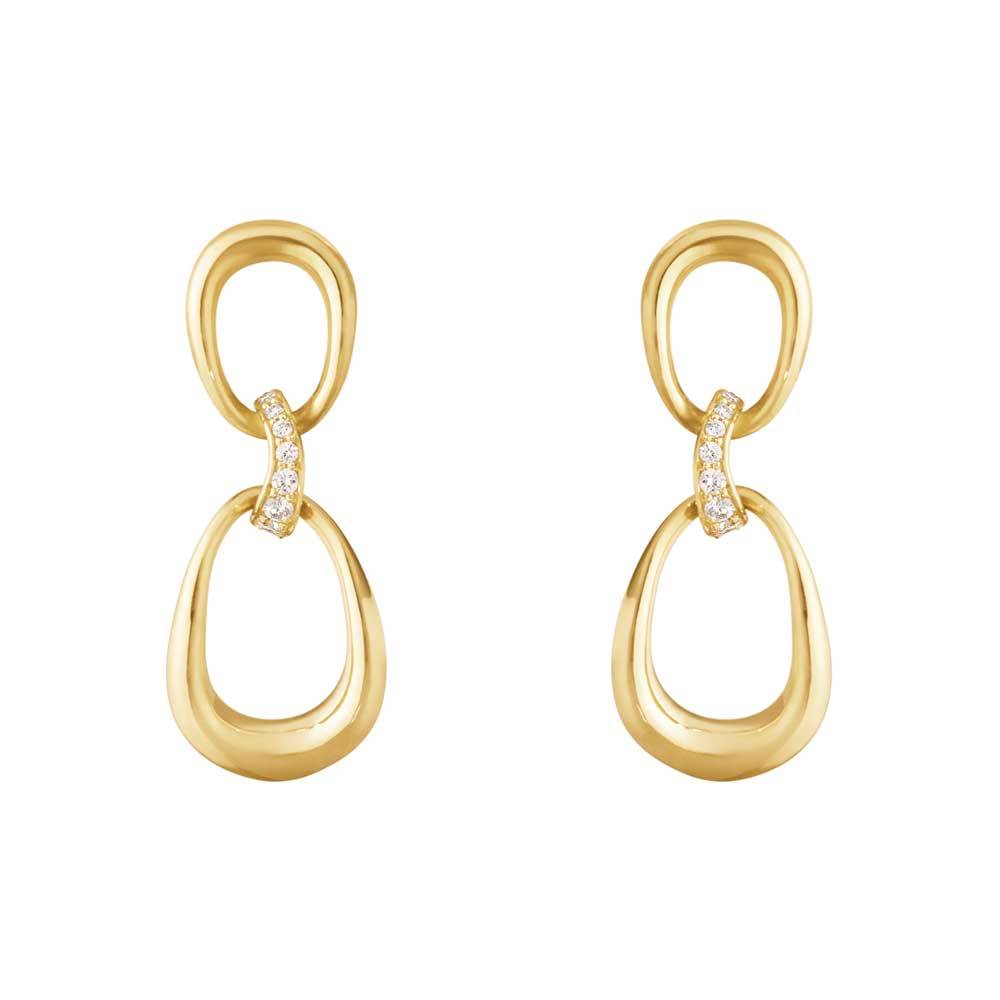 Georg Jensen Offspring øreringe i 18kt guld med diamanter (20001752).