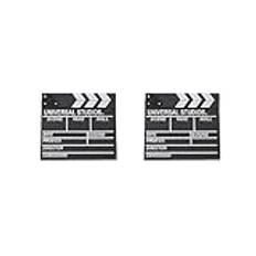 2 set trä regissör filmscen klapperboard TV video klapperbräda film fotografisk rekvisita hängande dekorationer svart