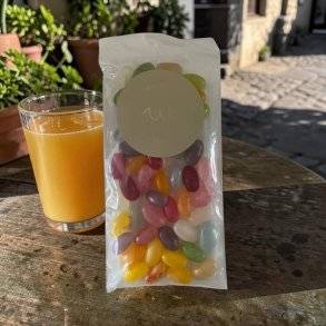 Vingummi: Weibel jelly beans fladpose 90g
