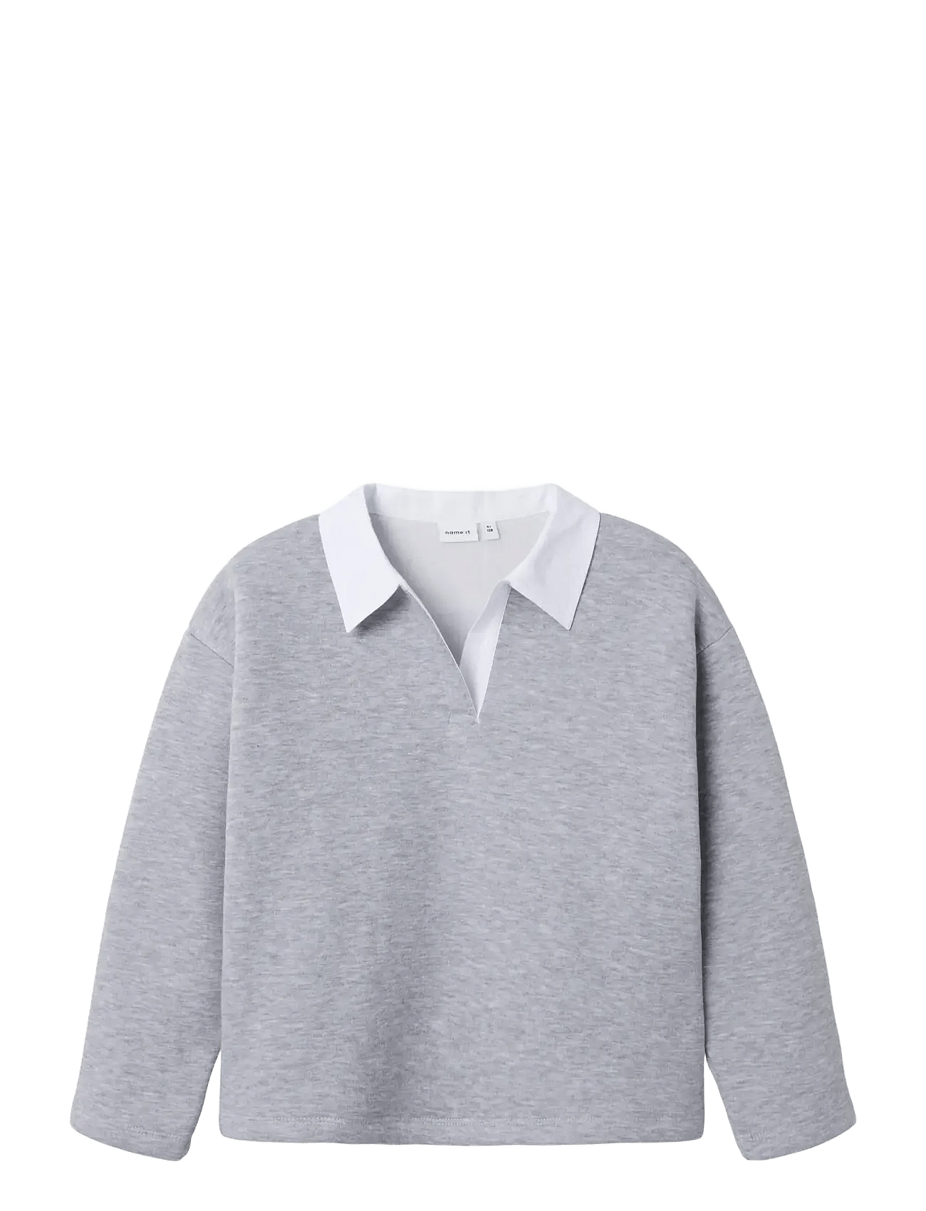 NAME IT Nkfbetsy Ls Rlx Polo Swe Bru | Grey | 122-128