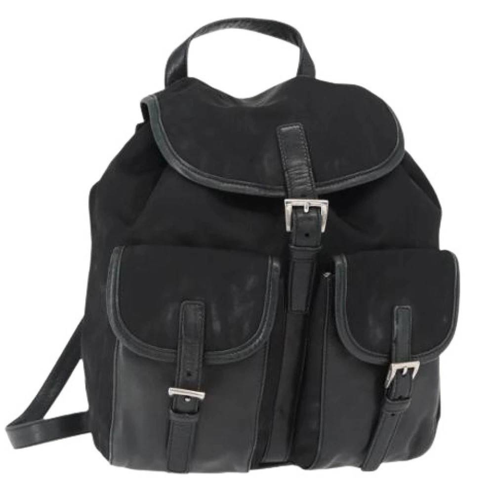 Prada Vintage Pre-owned Nylon Rygsæk - Vintage - Dame - Sort - ONE SIZE - Nylon