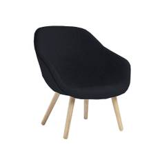 HAY About a Lounge 82 fåtölj Hallingdal 65 180 svart-ekben såpade - Svart