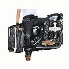 Dirt Bike Motocross Motorcycle Pants PU Leather Motorcycle Riding Pants With CE Armor Suitable For Cold Seasons(Medium/30)