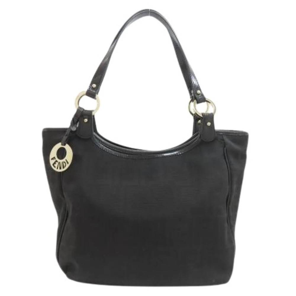 Fendi Vintage Pre-owned Zucca Tote Bag - Vintage - Dame - Sort - ONE SIZE - Uld
