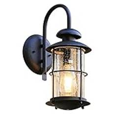 Utomhusvägglampa, Led Verandor Upp Och Ner Lampor Utomhusvägglampa, Klassisk Svart Utomhusvägglampa Med E27 Lampfot, Yttervägglampor För Dörröppning, Stre,