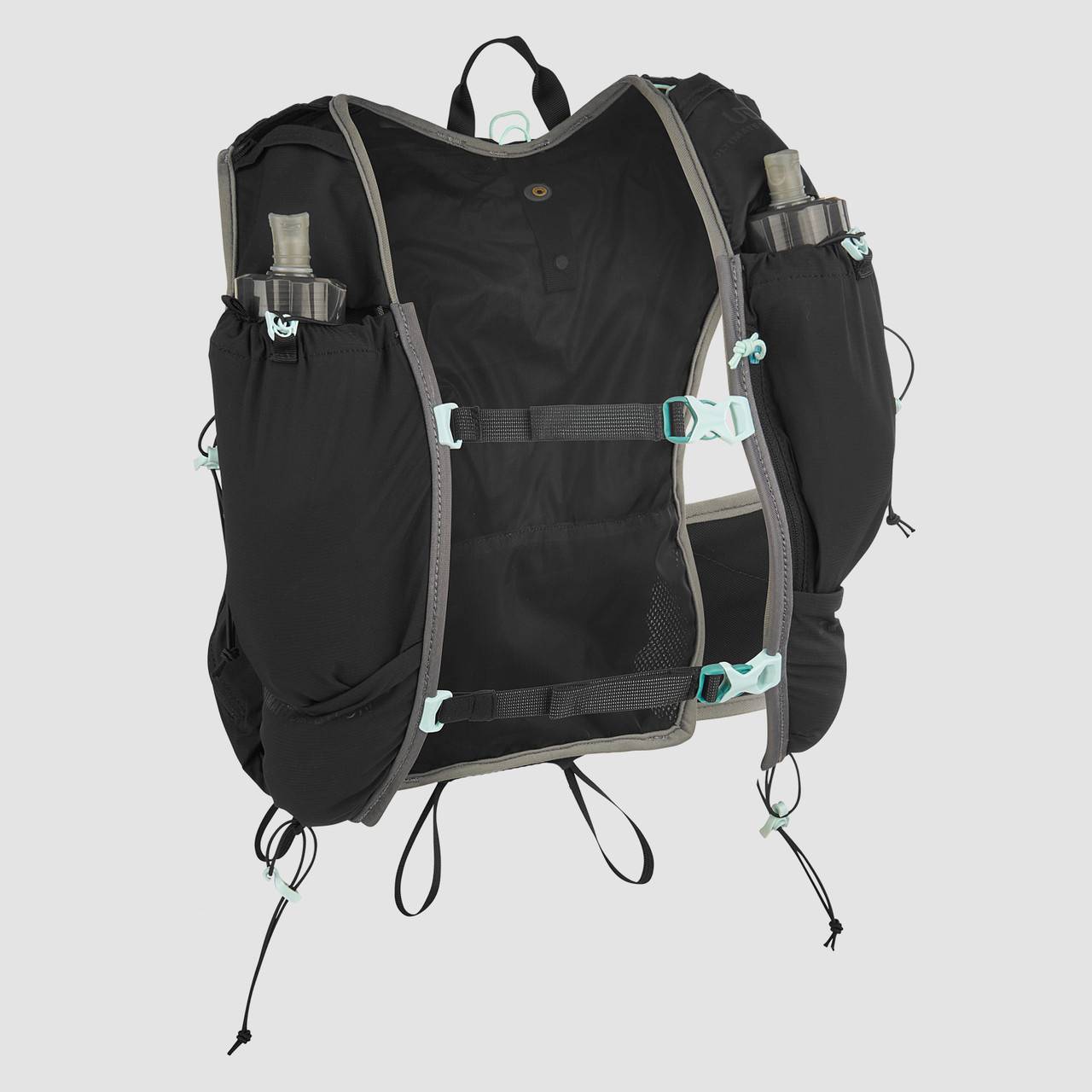 Ultimate Direction Mountain Vesta 6 Onyx - löparväst 12,7 L inkl 2 flaskor, Dammodell - Svart (SM)