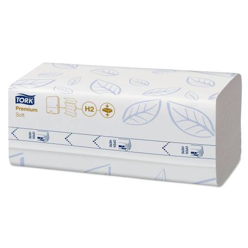Tork handduk 100888 H2, M-vikt, 2-lagers, vit, 170 ark