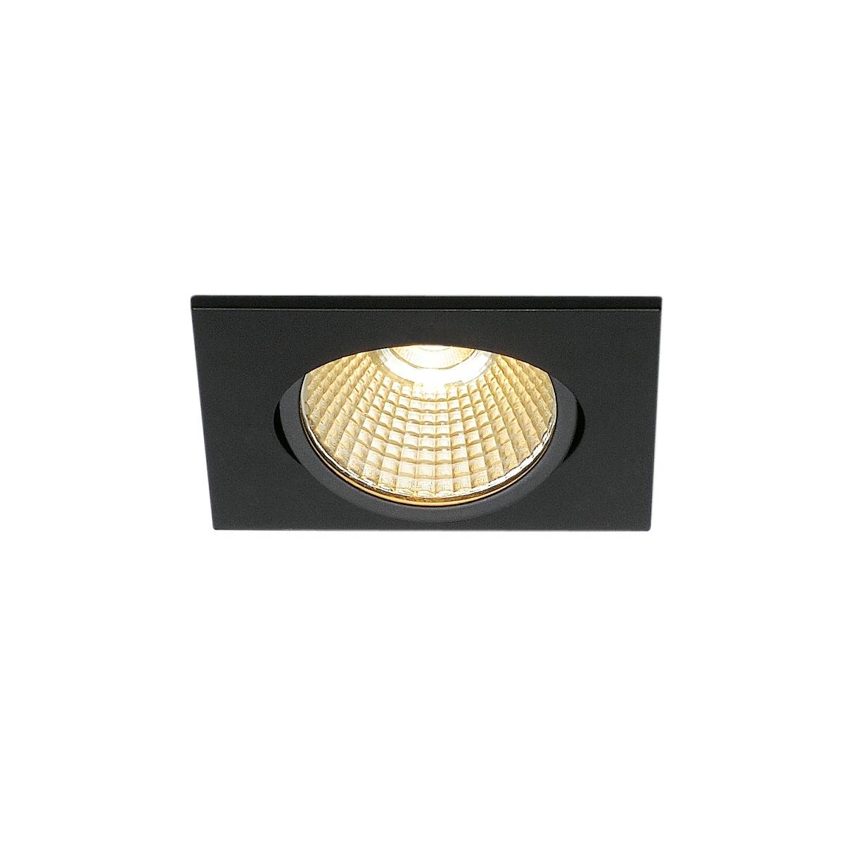 SLV New Tria 68 LED Downlight Square Svart