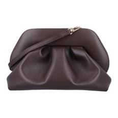 THEMOIRè, Taske, Dame, Brun, ONE SIZE, Uld, Vegan Fabric Clutch Håndtaske Ebony