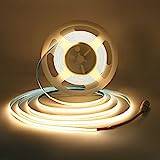 COB LED remsa 24V Varmvit 3000K 5m, Arote COB LED Strip LED-tejp 5mm Bredd Dimbar High Density Light DIY 384LEDs/m Utan strömförsörjning IP20 för sovrumskök Heminredning