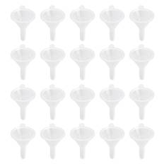 20pcs Mini Funnel Set Clear Plastic Funnels for Perfume Essential Oil Sand Art Laboratory Bottle