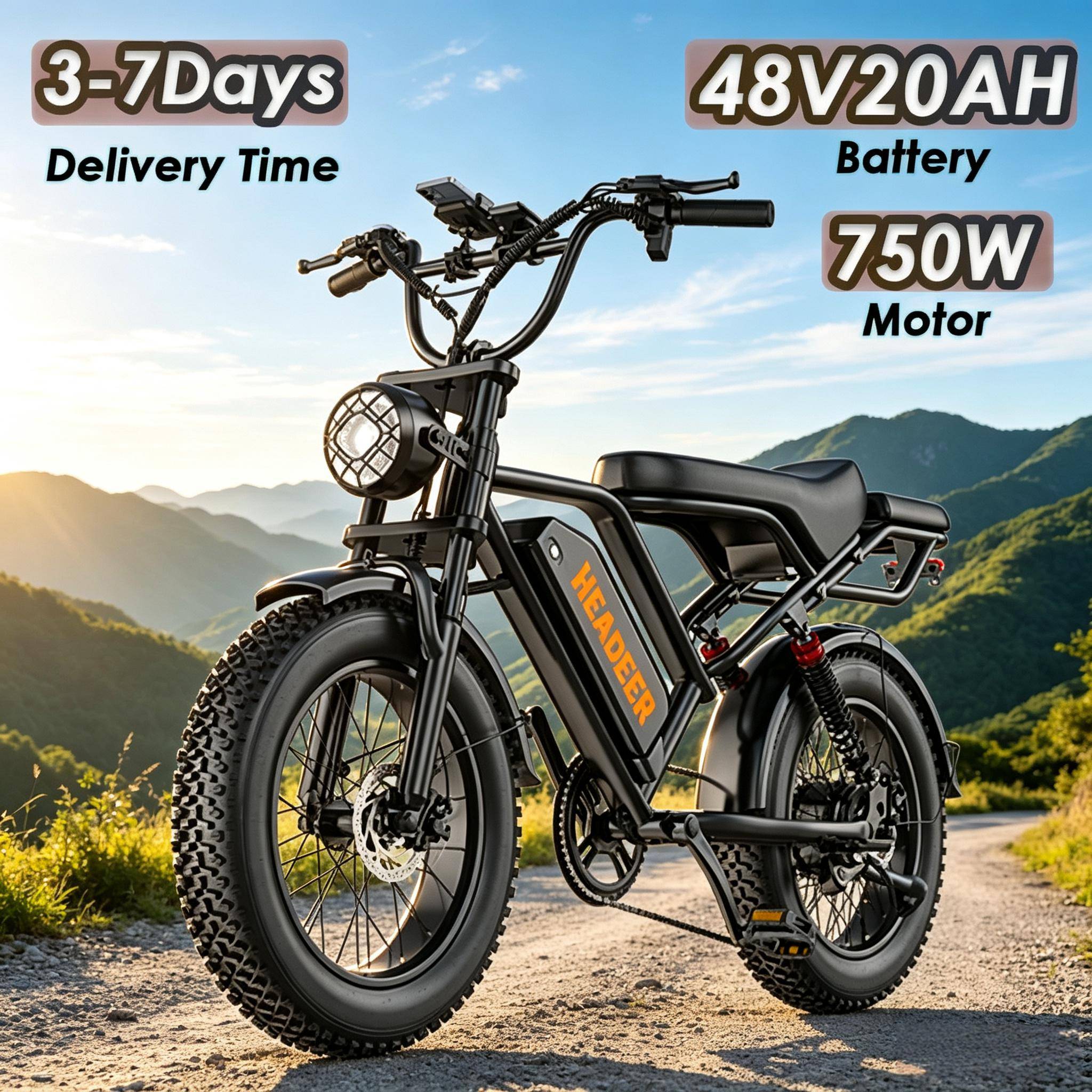 Bk20 E Bike 90N.M Torque Motor 48V20Ah Battery Dual Disc Brakes Dual Suspension 20Inch Fat Tire Off Road Mountain Electric Bike