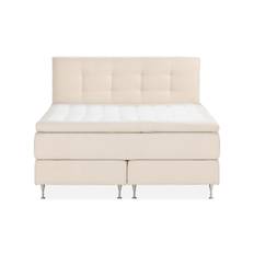 Bedly Oslo Lyx Komplett Sängpaket Boucle Knappad gavel 160x200 cm - Beige Kontinentalsäng