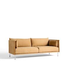 HAY Silhouette 3-sits soffa Linara 142 cognac-kromben - Brun