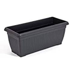 Prosperplast 80 cm grafit färg stor plast balkonglåda och 3 storlekar