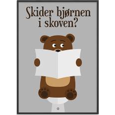 Skider bjørnen i skoven? - 30x40 cm