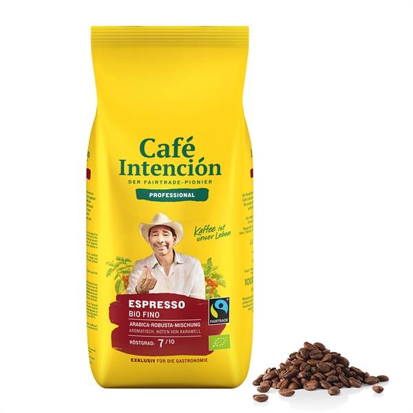 Café Intención Espresso Bio Fino Øko bønner.