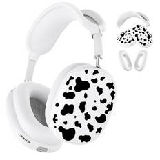 3-i-1-beskyttelsessæt med ko-mønster til AirPods Max - Hvid / Sort