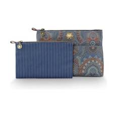 PIP Studio Caryn Kosmetiktaske - B 18 x L 26 cm - Polyester - Blue