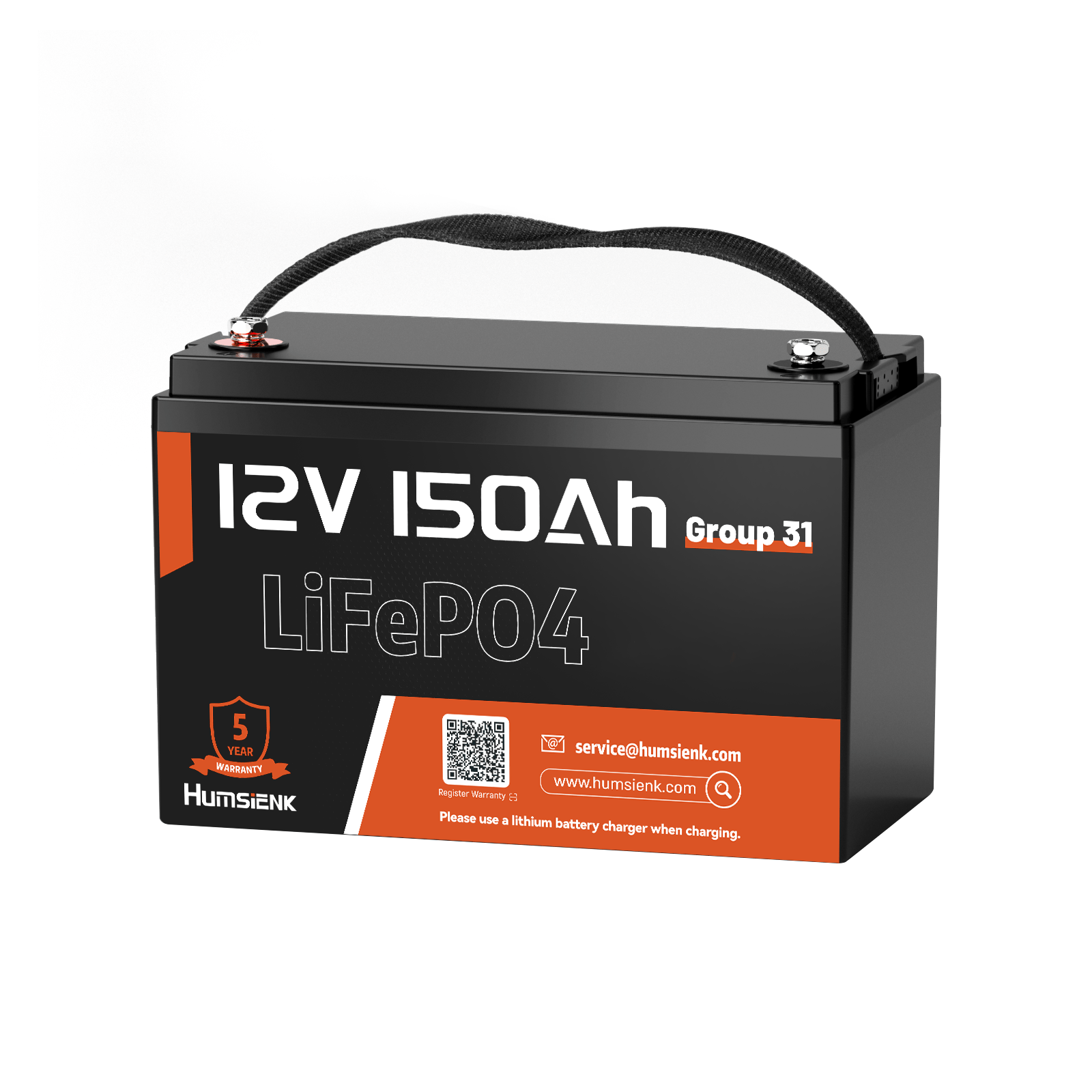 Humsienk 12v 150ah Lifepo4 Battery With Built-in 110a Bms & Low-temp Protection - Lithium Iron Phosphate Marine-grade Suitable For Trolling Motors,, Rvs, Yachts, - Heavy-duty Battery