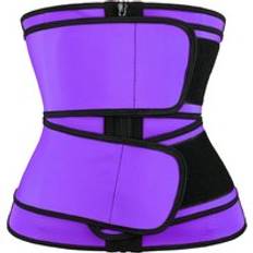 NANBIN Purple 100% Latex double belt  Waist Trainer Corset for Girls