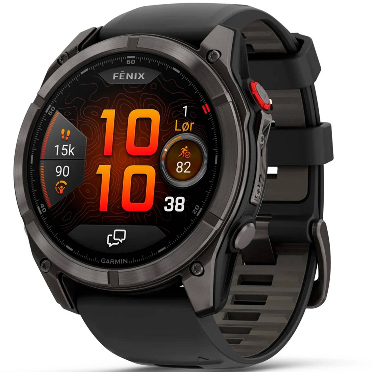 Garmin Fenix 8 Pro 51MM AMOLED Sapphire 010-03199-01 - Quartz med laddare - 51 mm - Smartklocka - Herr - Safirglas - Svart (26 mm)