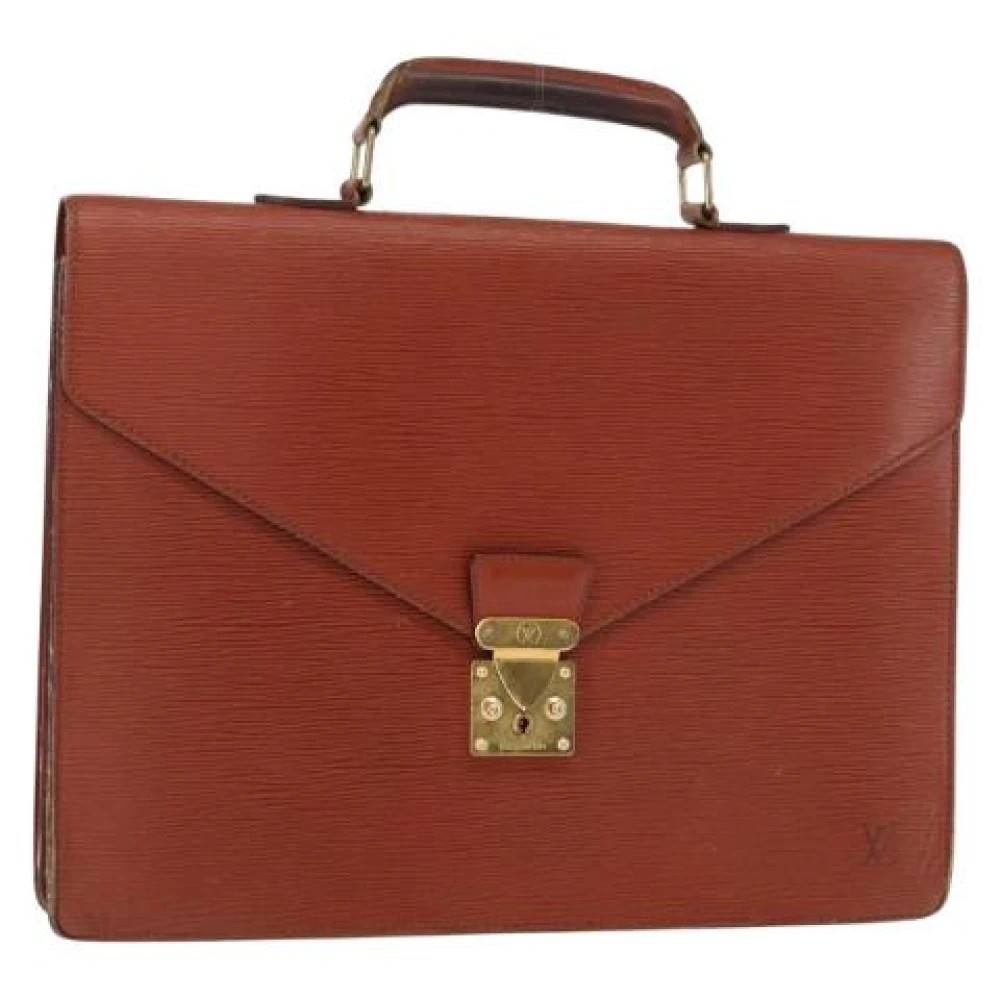 Louis Vuitton Vintage Pre-owned Vintage Læder Håndtaske - Vintage - Dame - Brun - ONE SIZE - Læder