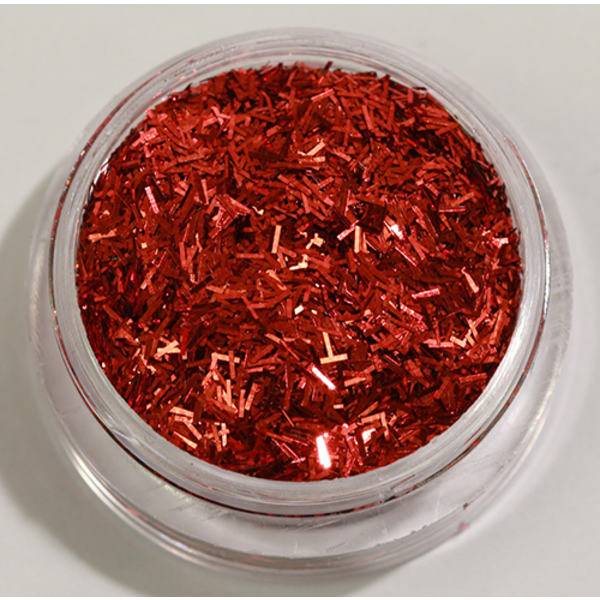 Nagelglitter - Stripes - Röd - 8ml - Glitter