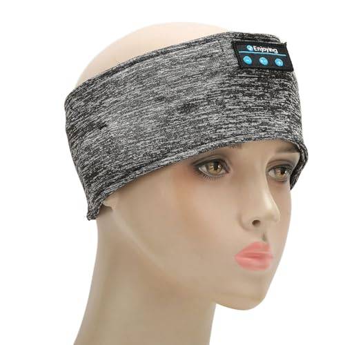 Bluetooth5.0 Sleeping Eye Mask, Trådlösa Bluetooth-hörlurar Music Travel Sleeping Headset med 2 Högtalare, Pannband Sovhörlurar för Meditation Sömnlöshet Flygplan, för Side Sleepers Resekontor