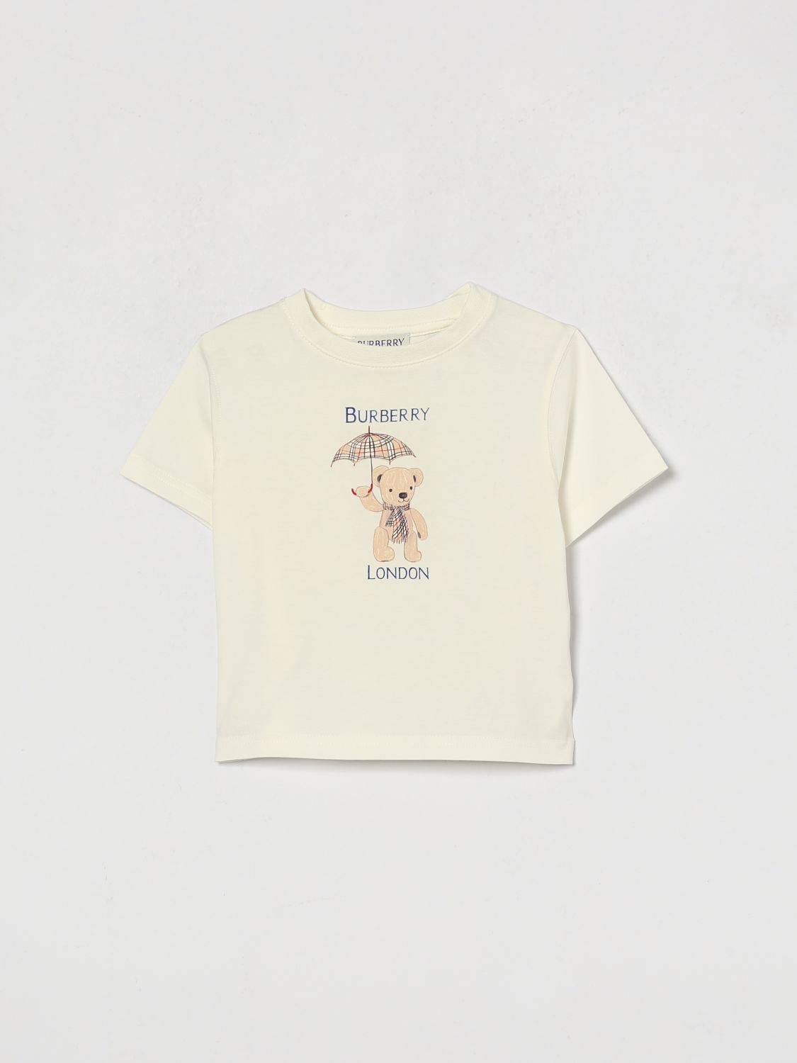 BURBERRY Baumwoll-T-Shirt für Jungen mit Teddybär- und Logo-Print - 24M