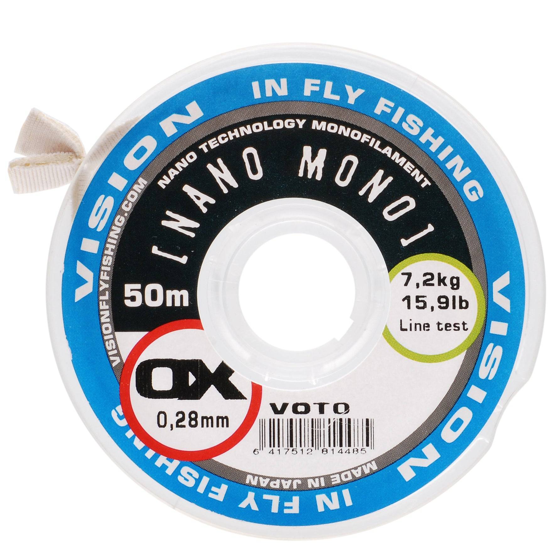 Vision Nano Mono Tippet Tafsmaterial 50 meter - 7X