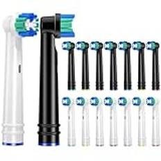 REDTRON Ersättningsborsthuvuden för Oral B, 16 paket elektriska tandborsthuvuden för Oral B Braun, Classic Precision Clean borsthuvuden passar Professional Care, Vitality Pro Smart Genius Series