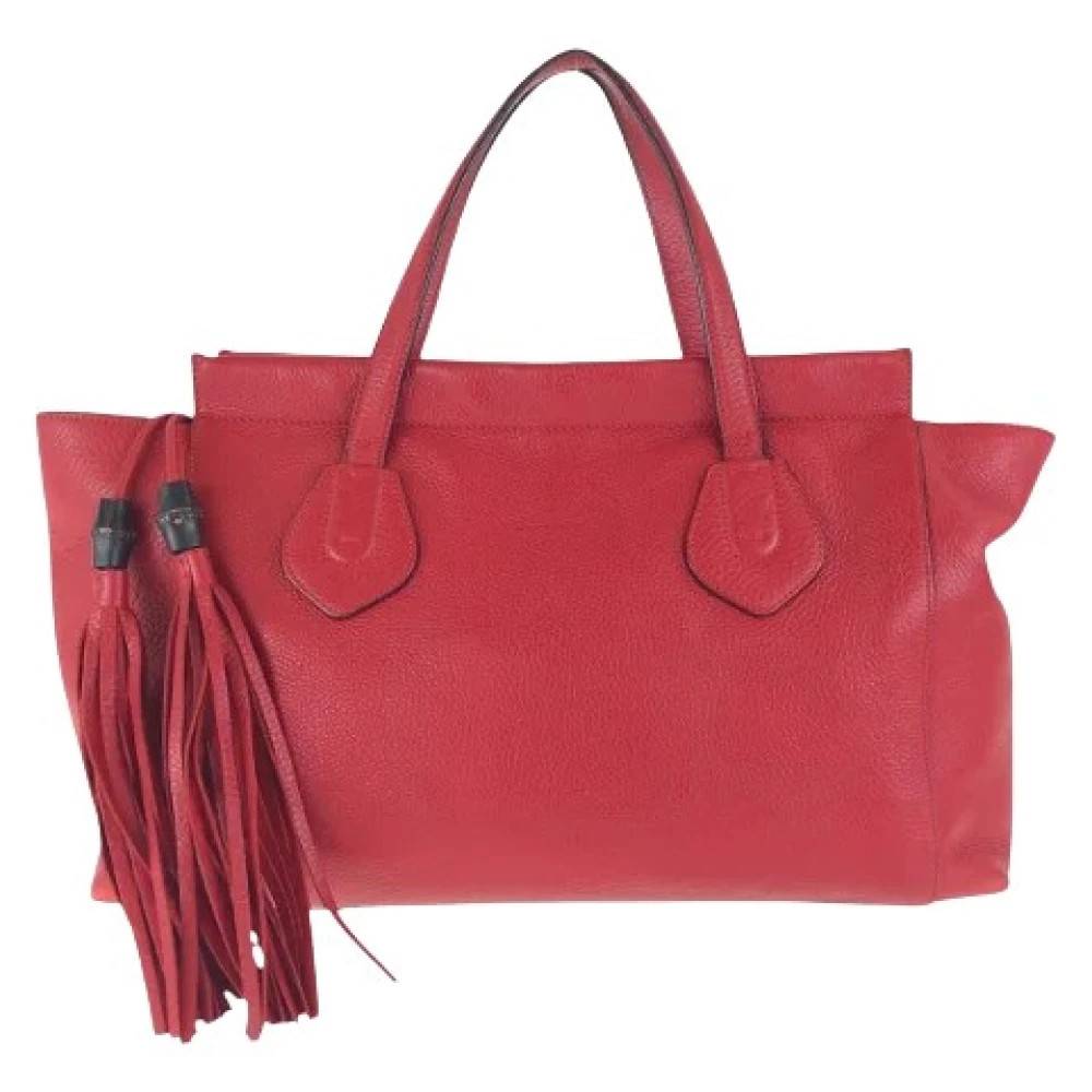 Gucci Vintage Pre-owned Vintage Håndtaske - Vintage - Dame - Rød - ONE SIZE - Læder