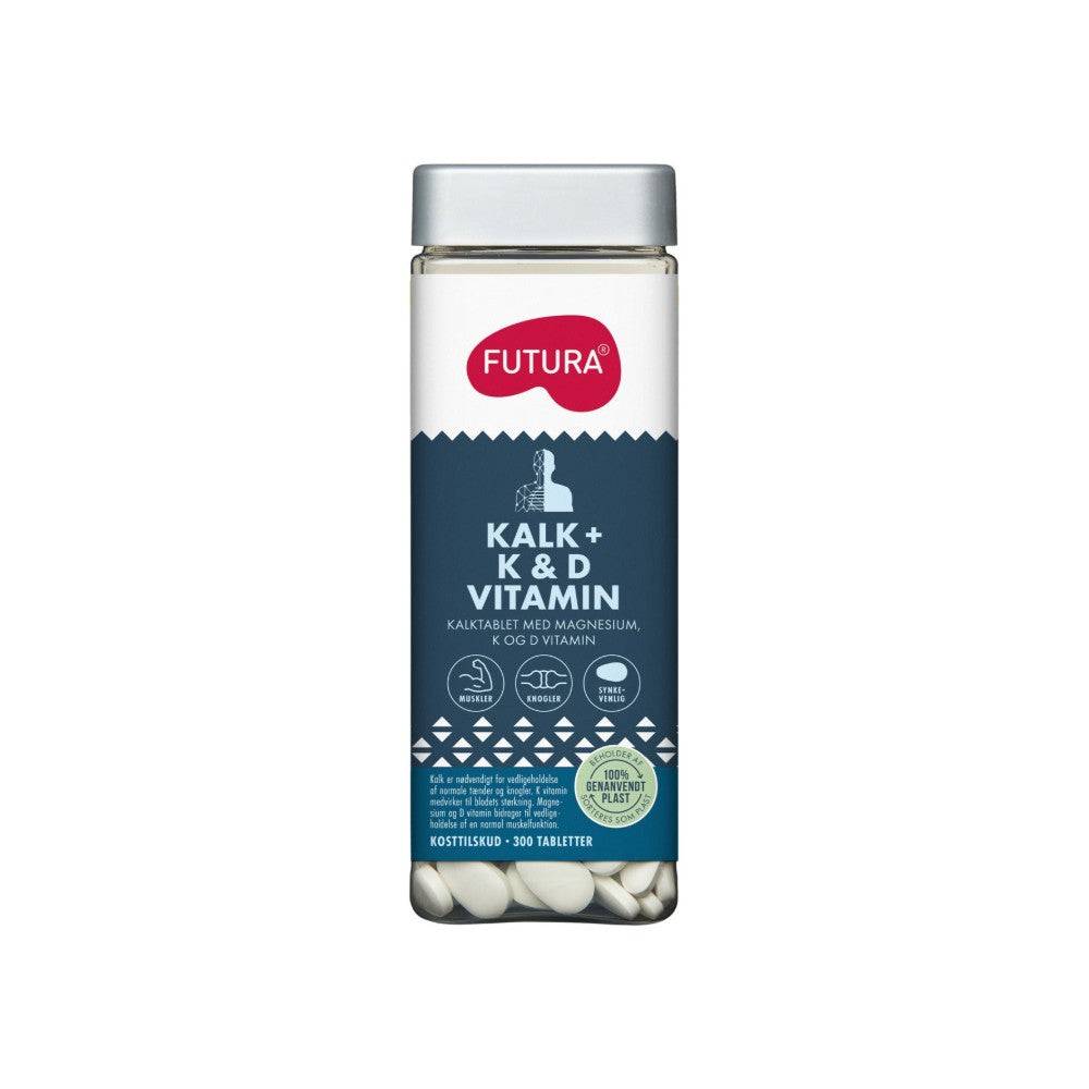 Futura Kalk + K & D vitamin 300 stk - Kosttilskud