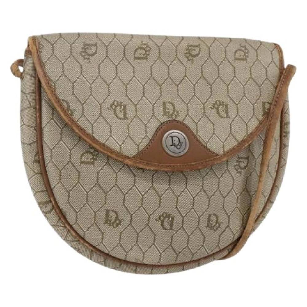 Dior Vintage Pre-owned Vintage Skuldertaske - Vintage - Dame - Beige - ONE SIZE - Uld