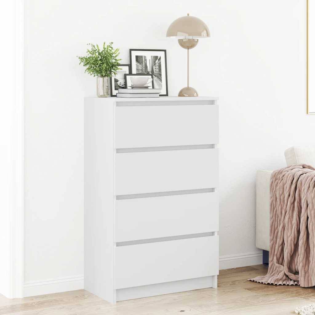 skænk 60x35x98,5 cm konstrueret træ hvid