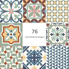 VINTAGE MIX 16.5 x 16.5 Feinsteinzeug Wand- und Bodenfliese Keramik Deko-Fliese, Inhalt:1.1 m² (40 Fliesen)