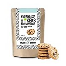 Lower-Carb chokladkex bakblandning, bio, glutenfri, ketogen, vegansk, keto, chokladdroppar sockerfri, sötad med erytritol, mandelmjöl, havrekakor utan socker, proteinkälla