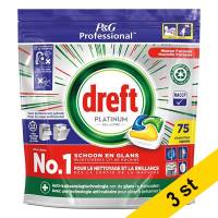 Diskmaskinstabletter 75st | Dreft Professional All-in-1 Platinum Citron | 3st