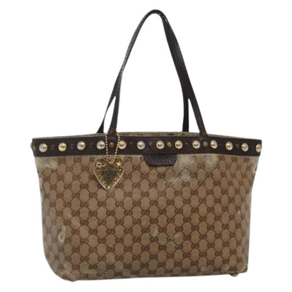 Gucci Vintage Pre-owned Canvas gucci-tasker - Vintage - Dame - Beige - ONE SIZE - Uld