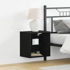 vidaXL Svævende hylde 2 pcs Sort 40 x 28.5 x 40 cm Konstrueret træ